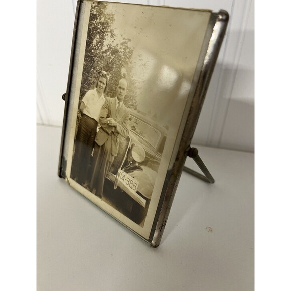 Vintage Mens Leather Travel Toiletry Kit. 8 Pieces Inc. Mirror w/Stand, Brushes - Picture 5 of 12